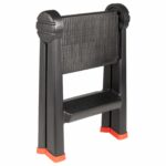 vidaXL Rebrík Čierna a červená 46 x 30 x 63 cm PP a elastomér – Obrázok 3