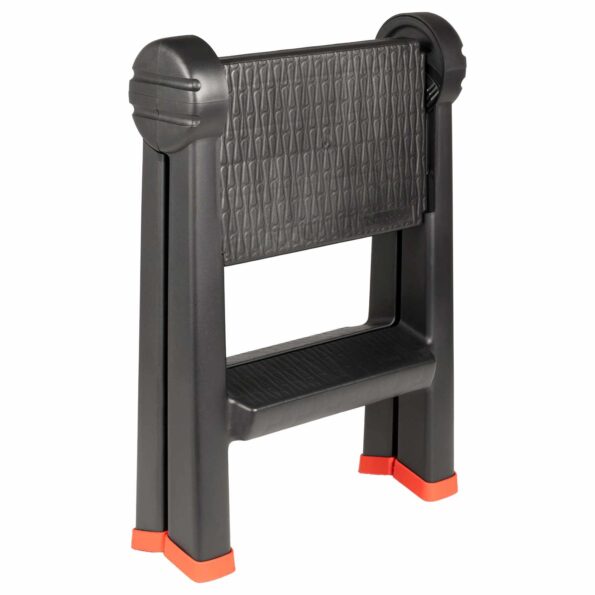 vidaXL Rebrík Čierna a červená 46 x 30 x 63 cm PP a elastomér – Obrázok 3