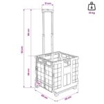 vidaXL Vozík Čierna a červená 35 x 39 x 92 cm PP a elastomér – Obrázok 10