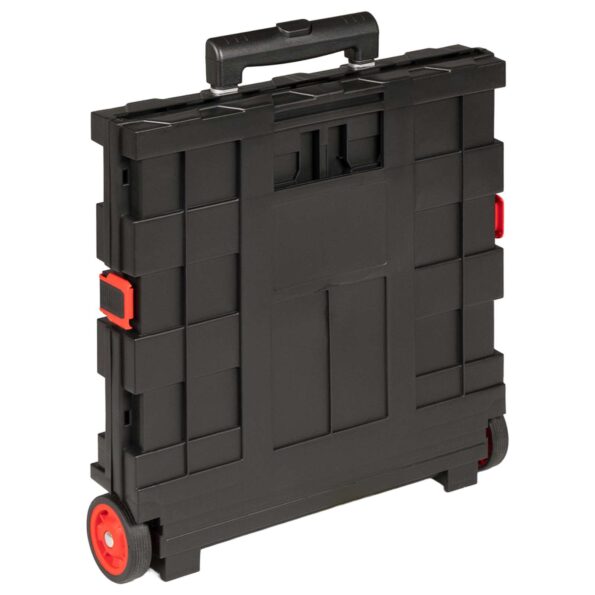 vidaXL Vozík Čierna a červená 35 x 39 x 92 cm PP a elastomér – Obrázok 3