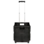 vidaXL Vozík Čierna a červená 35 x 39 x 92 cm PP a elastomér – Obrázok 4