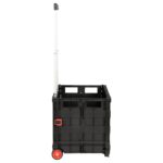 vidaXL Vozík Čierna a červená 35 x 39 x 92 cm PP a elastomér – Obrázok 5