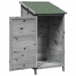 vidaXL Záhradný prístrešok so strechou Sivá 59 x 56 x 113,5 cm – Obrázok 4