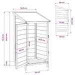 vidaXL Záhradný prístrešok so strechou Hnedá 59 x 56 x 113,5 cm – Obrázok 11