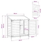 vidaXL Záhradný prístrešok so strechou Prírodná 106,5 x 56 x 113,5 cm – Obrázok 10