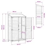 vidaXL Záhradný prístrešok so strechou Biela 106,5 x 56 x 176 cm – Obrázok 11