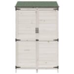 vidaXL Záhradný prístrešok so strechou Biela 106,5 x 56 x 176 cm – Obrázok 5