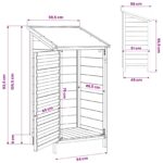 vidaXL Záhradný prístrešok so strechou Prírodná 59 x 56 x 113,5 cm – Obrázok 11