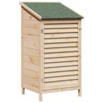 vidaXL Záhradný prístrešok so strechou Prírodná 59 x 56 x 113,5 cm – Obrázok 2