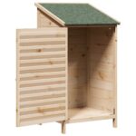 vidaXL Záhradný prístrešok so strechou Prírodná 59 x 56 x 113,5 cm – Obrázok 4