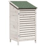 vidaXL Záhradný prístrešok so strechou Biela 59 x 56 x 113,5 cm – Obrázok 2