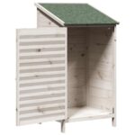 vidaXL Záhradný prístrešok so strechou Biela 59 x 56 x 113,5 cm – Obrázok 4