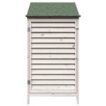 vidaXL Záhradný prístrešok so strechou Biela 59 x 56 x 113,5 cm – Obrázok 5