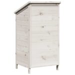vidaXL Záhradný prístrešok so strechou Biela 59 x 56 x 113,5 cm – Obrázok 7