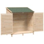 vidaXL Záhradný prístrešok so strechou Prírodná 106 x 56 x 113,5 cm – Obrázok 4