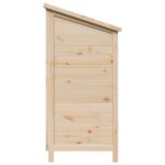 vidaXL Záhradný prístrešok so strechou Prírodná 106 x 56 x 113,5 cm – Obrázok 6