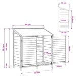 vidaXL Záhradný prístrešok so strechou Sivá 106 x 56 x 113,5 cm – Obrázok 11