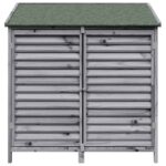 vidaXL Záhradný prístrešok so strechou Sivá 106 x 56 x 113,5 cm – Obrázok 5