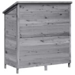 vidaXL Záhradný prístrešok so strechou Sivá 106 x 56 x 113,5 cm – Obrázok 7