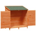 vidaXL Záhradný prístrešok so strechou Hnedá 106 x 56 x 113,5 cm – Obrázok 4