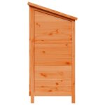 vidaXL Záhradný prístrešok so strechou Hnedá 106 x 56 x 113,5 cm – Obrázok 6