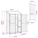 vidaXL Záhradný prístrešok so strechou Prírodná 106 x 56 x 176,5 cm – Obrázok 11