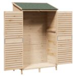 vidaXL Záhradný prístrešok so strechou Prírodná 106 x 56 x 176,5 cm – Obrázok 4