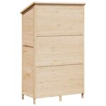 vidaXL Záhradný prístrešok so strechou Prírodná 106 x 56 x 176,5 cm – Obrázok 7