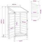 vidaXL Záhradný prístrešok so strechou Sivá 59,5 x 56 x 113,5 cm – Obrázok 11