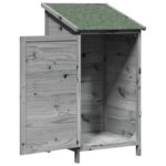 vidaXL Záhradný prístrešok so strechou Sivá 59,5 x 56 x 113,5 cm – Obrázok 4