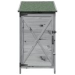 vidaXL Záhradný prístrešok so strechou Sivá 59,5 x 56 x 113,5 cm – Obrázok 5