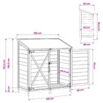 vidaXL Záhradný prístrešok so strechou Prírodná 106 x 56 x 113,5 cm – Obrázok 11