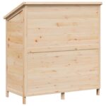 vidaXL Záhradný prístrešok so strechou Prírodná 106 x 56 x 113,5 cm – Obrázok 7