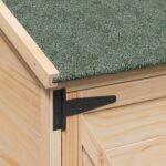 vidaXL Záhradný prístrešok so strechou Prírodná 106 x 56 x 113,5 cm – Obrázok 8