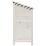 vidaXL Záhradný prístrešok so strechou Biela 106 x 56 x 113,5 cm – Obrázok 6