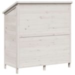 vidaXL Záhradný prístrešok so strechou Biela 106 x 56 x 113,5 cm – Obrázok 7
