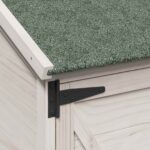 vidaXL Záhradný prístrešok so strechou Biela 106 x 56 x 113,5 cm – Obrázok 8