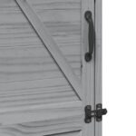 vidaXL Záhradný prístrešok so strechou Sivá 59,5 x 56 x 176,5 cm – Obrázok 9