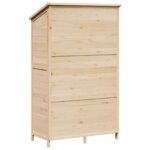 vidaXL Záhradný prístrešok so strechou Prírodná 106 x 56 x 176,5 cm – Obrázok 7