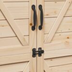 vidaXL Záhradný prístrešok so strechou Prírodná 106 x 56 x 176,5 cm – Obrázok 9