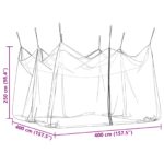 vidaXL Záhradná moskytiéra 156 sieť Čierna 4 x 4 x 2,5 m Polyester – Obrázok 8