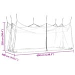 vidaXL Záhradná moskytiéra 156 sieť Biela 3 x 6 x 2,5 m Polyester – Obrázok 8