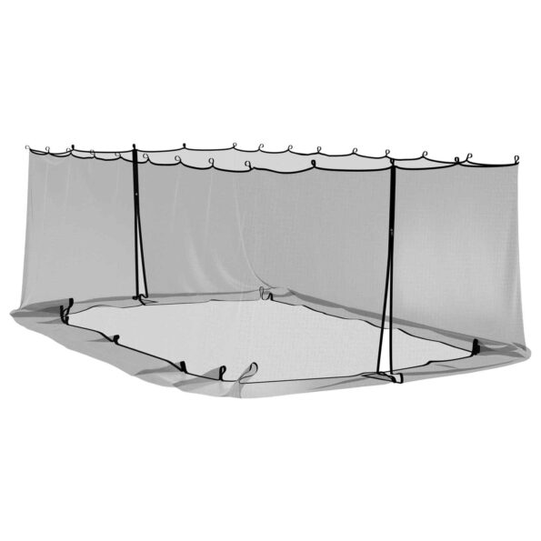 vidaXL Moskytiéra na altánok 220 mesh Čierna 6 x 3 x 2 m Polyester – Obrázok 6