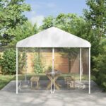 vidaXL Moskytiéra na altánok 220 mesh Biela 3,6 x 3 x 2 cm Polyester