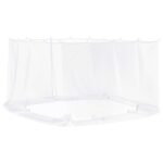 vidaXL Moskytiéra na altánok 220 mesh Biela 3,6 x 3 x 2 cm Polyester – Obrázok 6