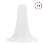 vidaXL Sieť proti komárom na posteľ 3 pcs 156 mesh Biela ⌀56 x 220 cm – Obrázok 3