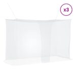 vidaXL Sieť proti komárom na posteľ 156 sieť 3 pcs Biela Polyester – Obrázok 3