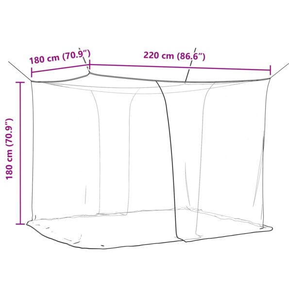 vidaXL Sieť proti komárom na posteľ 156 sieť 3 pcs Biela Polyester – Obrázok 8