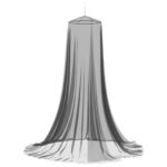vidaXL Sieť proti komárom na posteľ 156 mesh Čierna ⌀56 x 220 cm – Obrázok 2