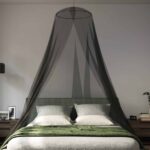 vidaXL Sieť proti komárom na posteľ 156 mesh Čierna ⌀56 x 220 cm – Obrázok 3